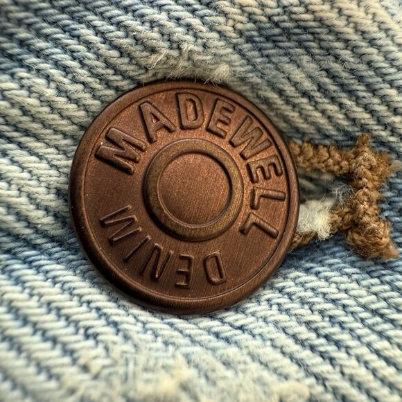 Madewell Relaxed Denim Cutoff Shorts in Cedarcroft Wash Size 26 Light Wash - Picture 7 of 14